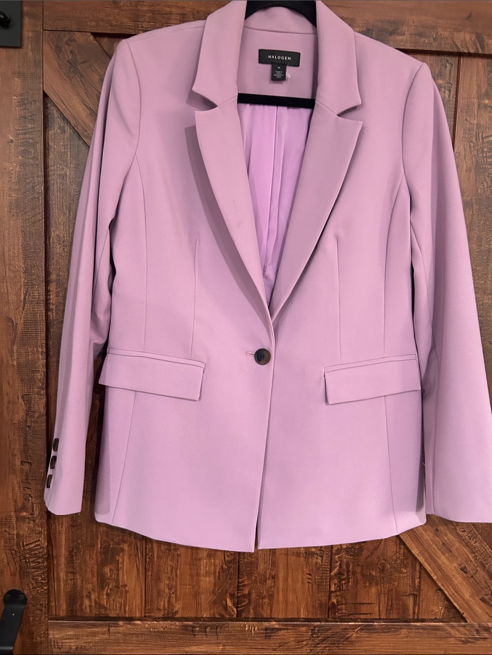 Halogen Lilac Single-Button Blazer